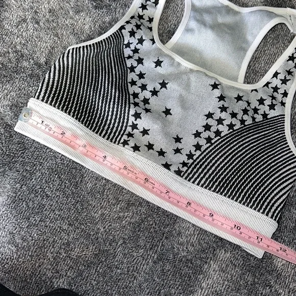 FABLETICS SPORTS BRA STARS & STRIPES BLACK & LIGHT GREY EXTRA SMALL XS - Picture 5 of 14